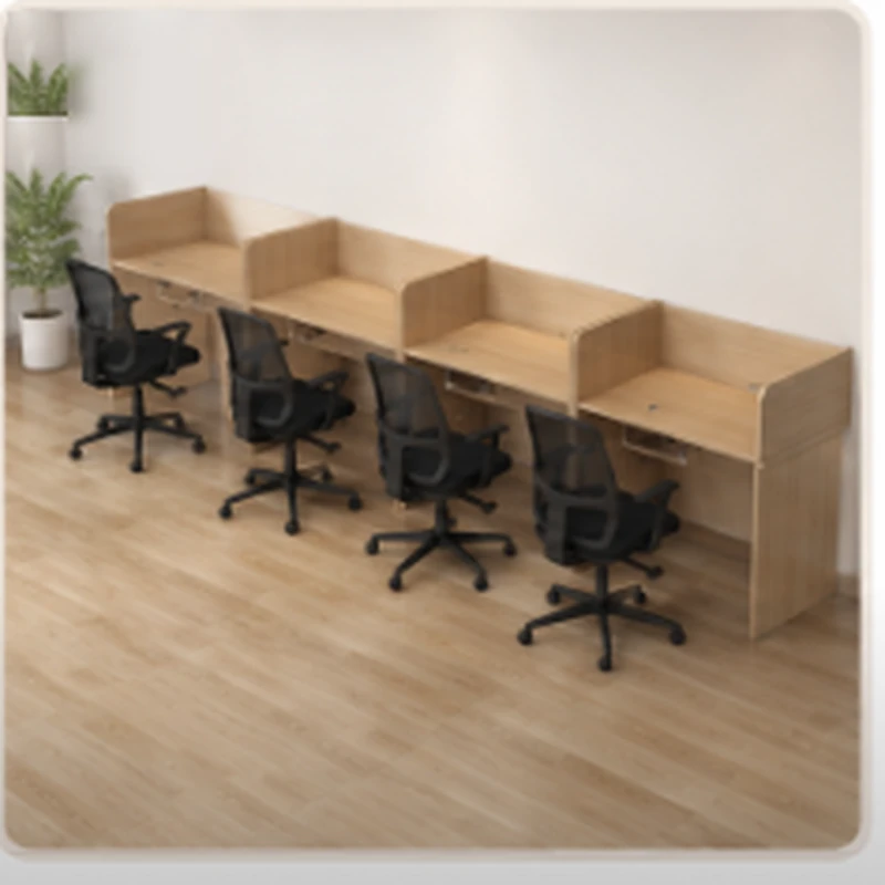 Bàn Làm Việc Modul Vách Ngăn Gỗ 4 Chỗ Giá Rẻ - BC123