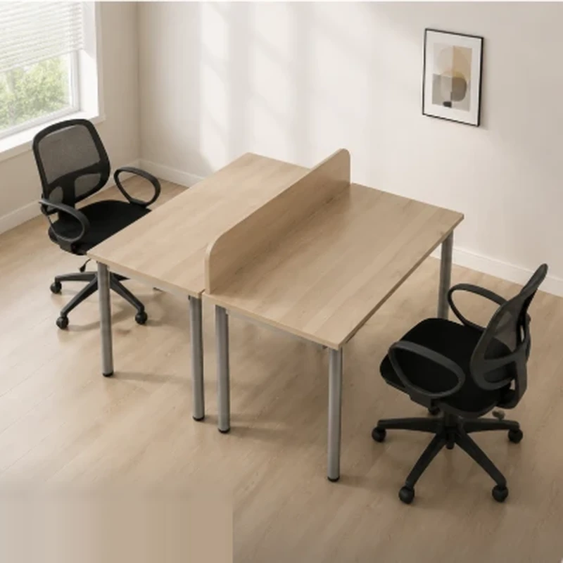 Bàn Làm Việc Văn Phòng Vách Ngăn Gỗ Chân Sắt - BC126