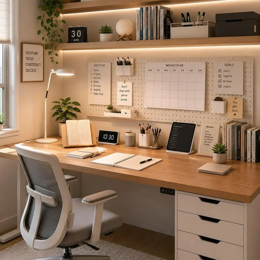 Góc Làm Việc Gọn Gàng Ngăn Nắp Khoa Học - DC28