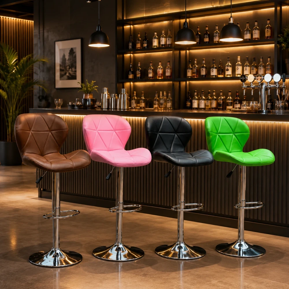 Ghế Bar Lưng Cong Chần Bông Nhiều Màu - GB01