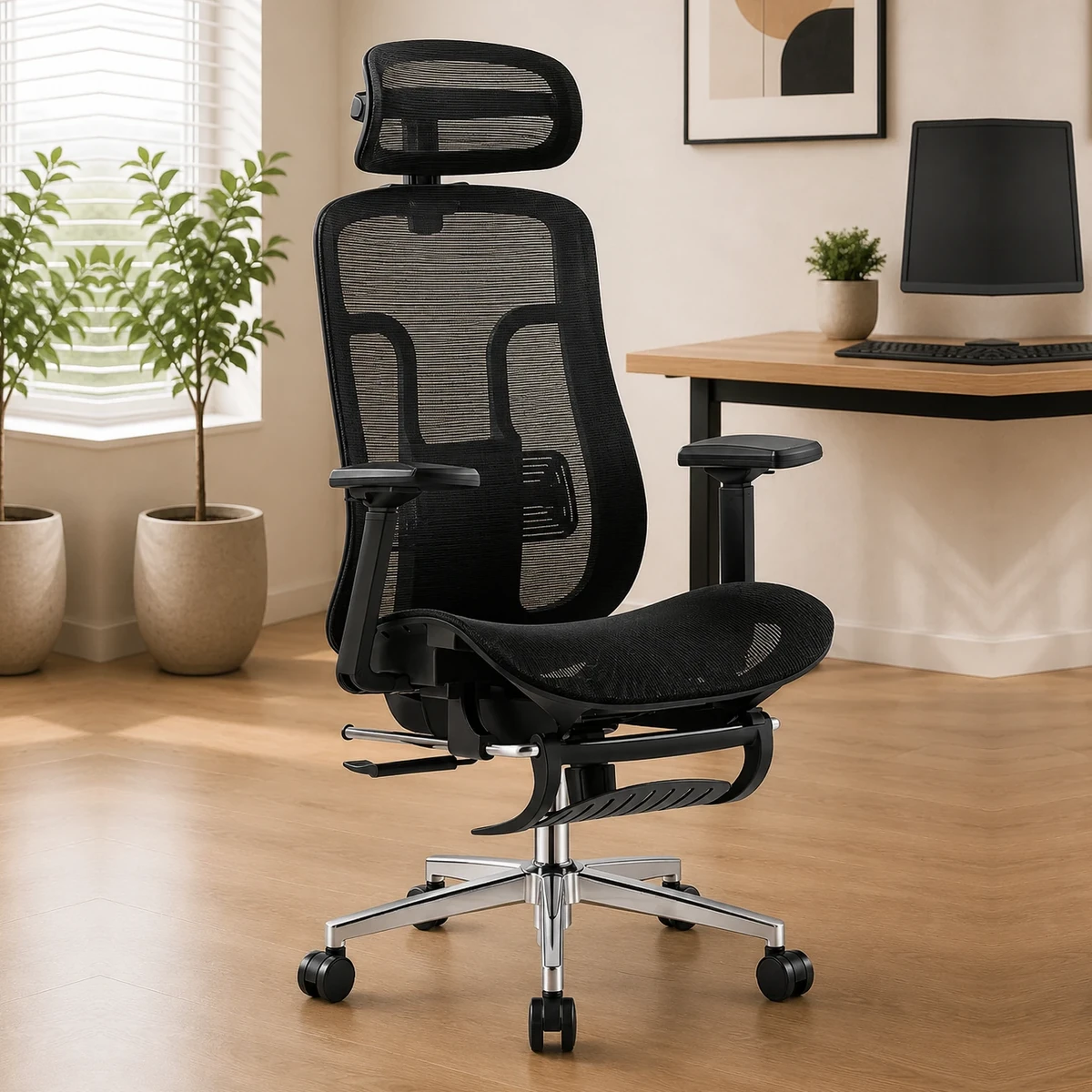 Ghế Công Thái Học Full Lưới Màu Đen - LX31