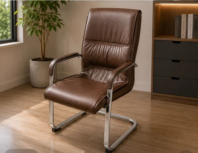 Ghế Giám Đốc Chân Quỳ Da Nâu Sang Trọng - GQ36