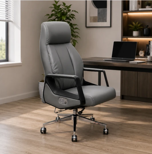 Ghế Giám Đốc Da Cao Cấp Tay Vịn Nhựa Kim Loại - GGĐ52