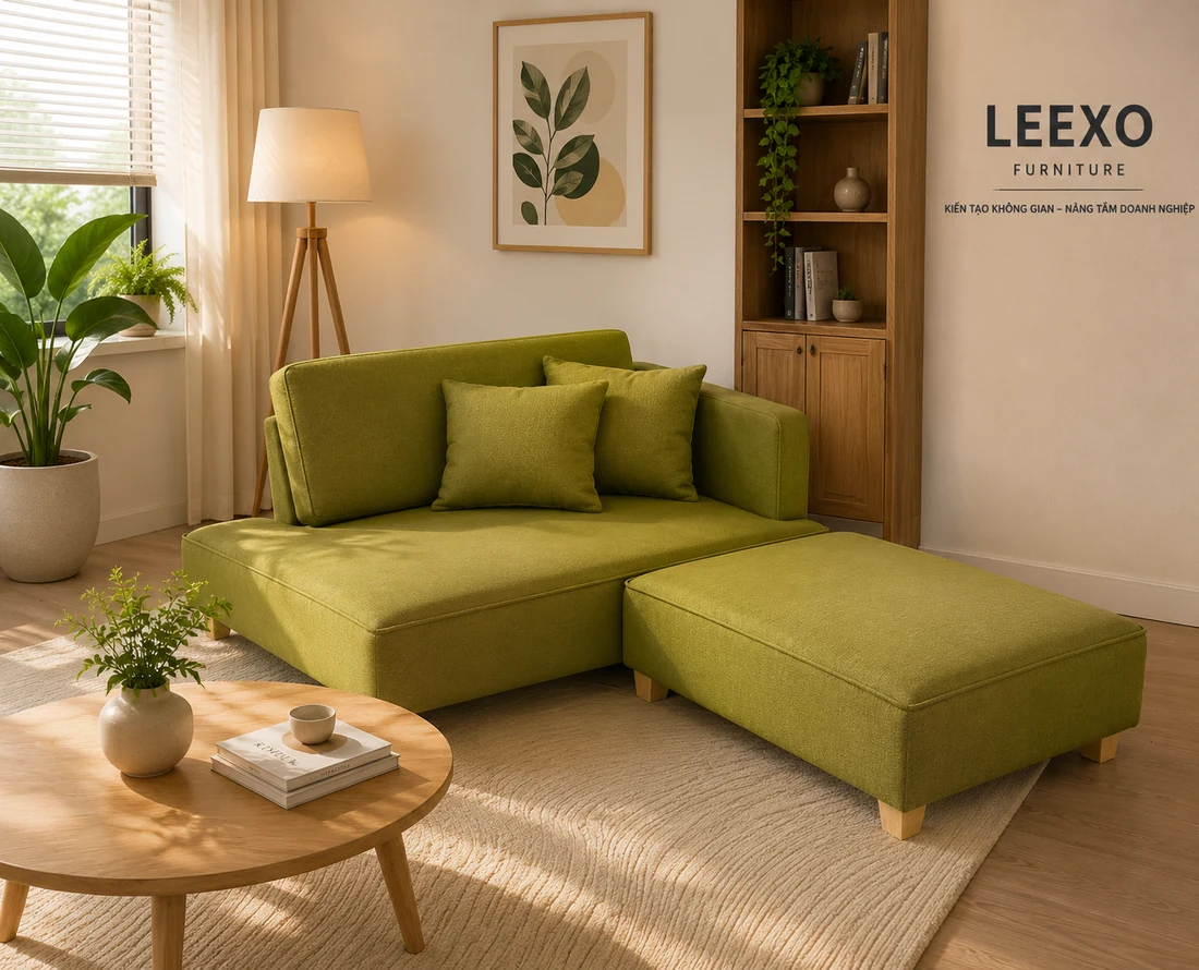 Ghế Sofa Chân Gỗ Đôn Rời - SF14