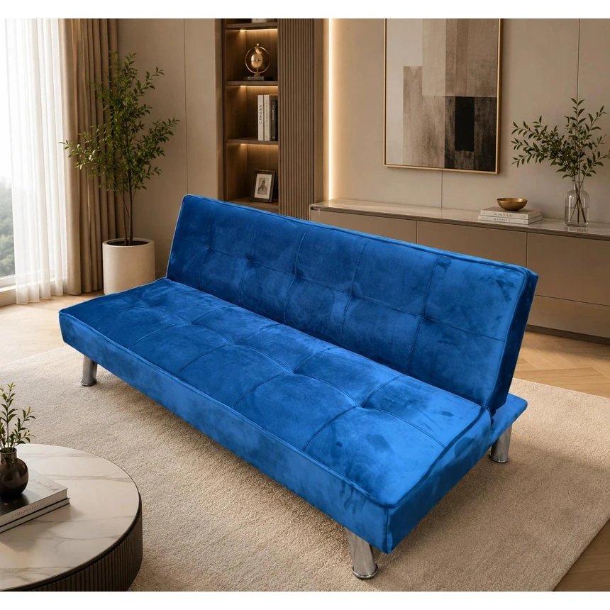 Sofa Giường Xanh Nhung Cao Cấp - SF1