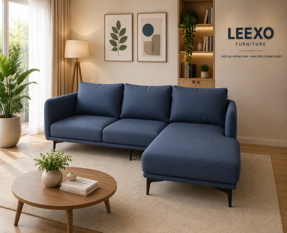 Ghế Sofa Có Tay Góc L Bọc Da Cao Cấp - SF22