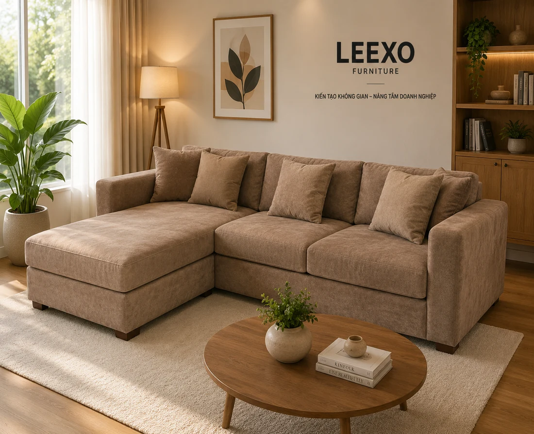 Ghế Sofa Vải Nhung Góc L Hiện Đại - SF26