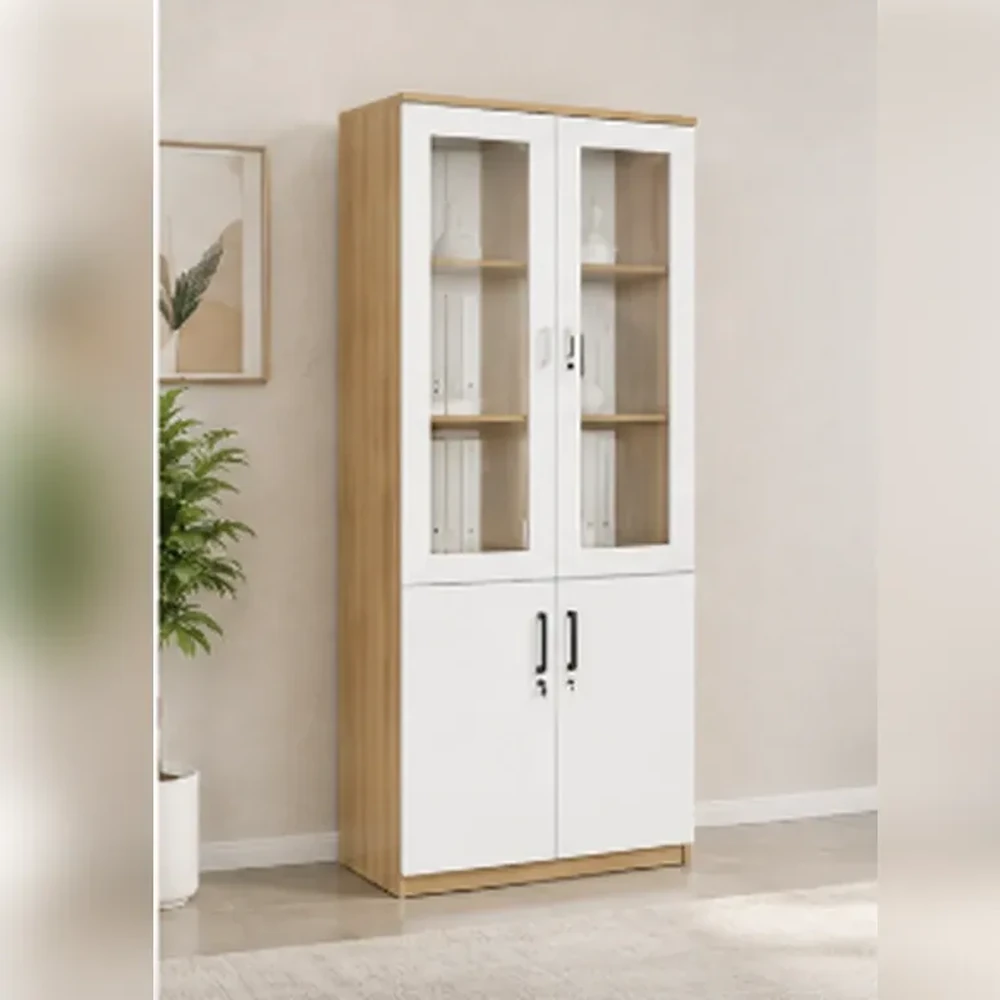 Tủ Văn Phòng 2 Cánh Gỗ Công Nghiệp Bollet - THS4