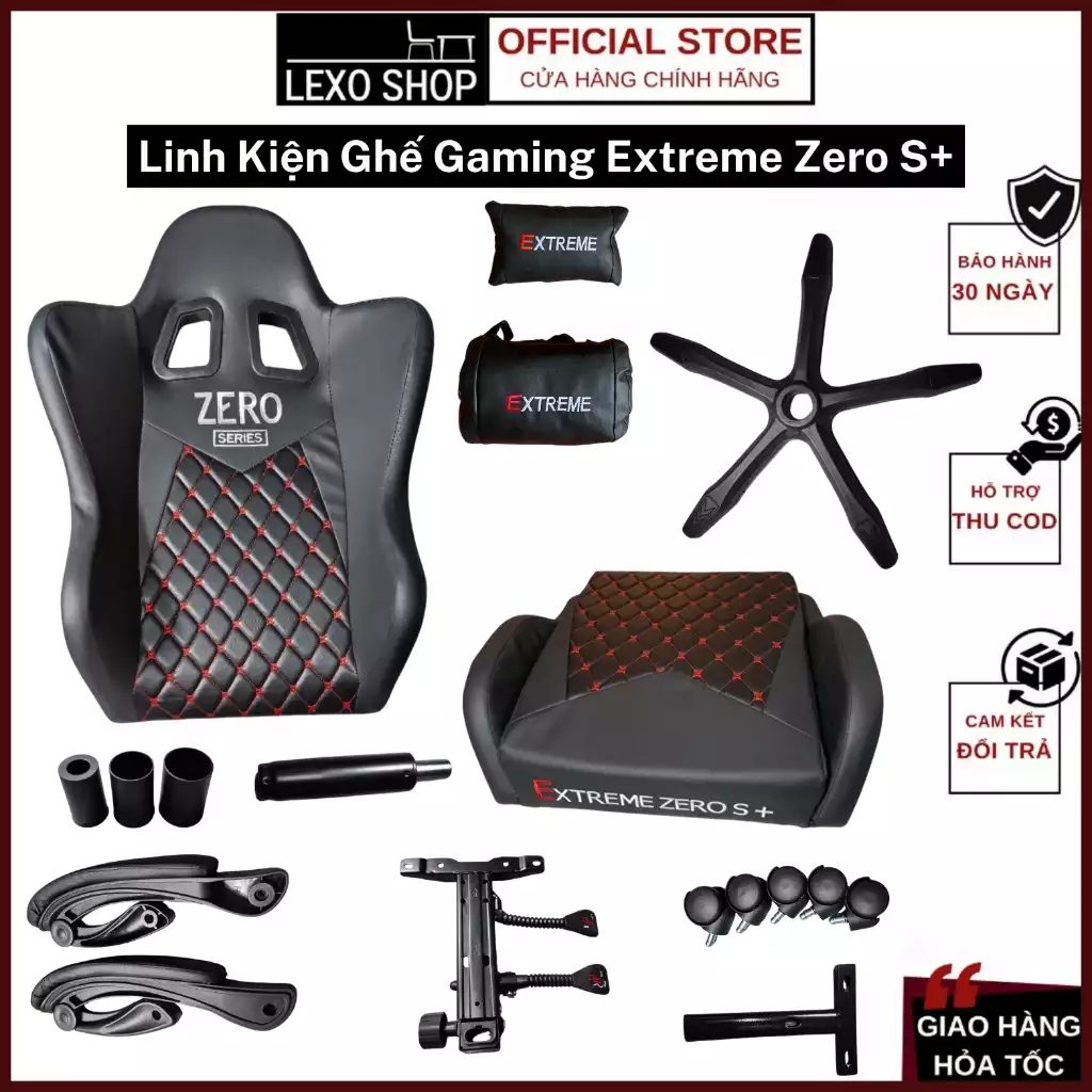 Linh Kiện Ghế Gaming Extreme ZERO S+ Cao Cấp, Chất Liệu Cứng Cáp, Dễ Dàng Lắp Đặt